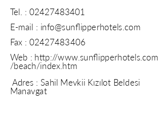Sun Flipper Beach iletiim bilgileri